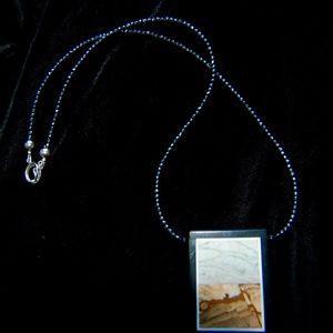 hematite and intarsia necklace